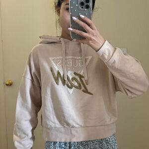 Guess Cream Oversized Boxy Sweatshirt